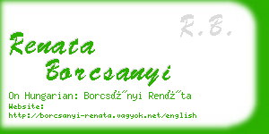 renata borcsanyi business card